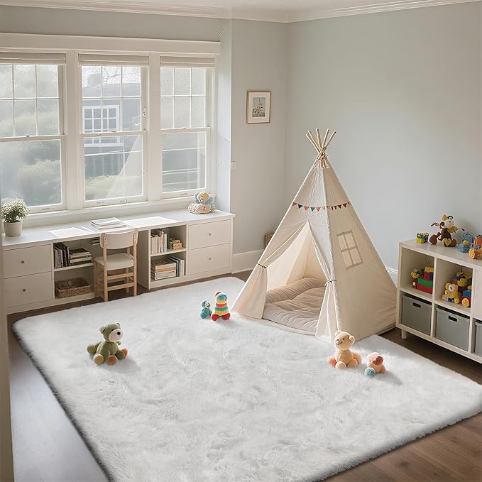 Shag Area Rugs for Living Room 8X10 Ultra Soft Fluffy Area Rugs for Bedroom Dorm - Image 4