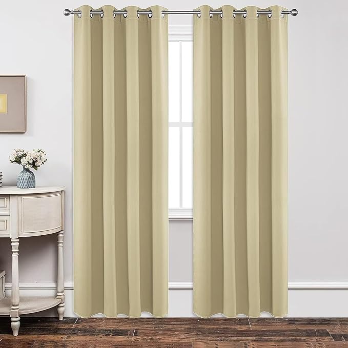 Joydeco Blackout Curtains 95 Inch Length 2 Panels Set, Thermal Insulated Long by JOYDECO