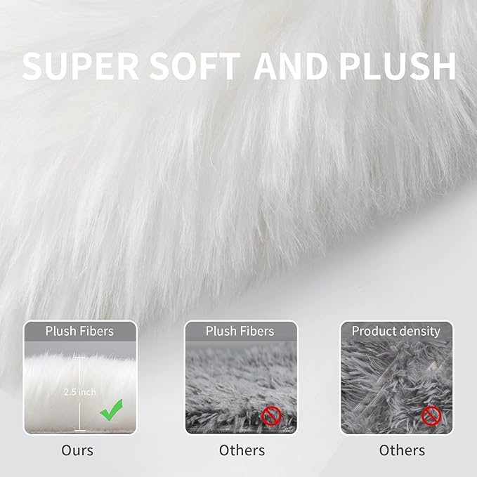 Faux Fur Rug, Ultra Soft Fuzzy Shag Rug - Image 5