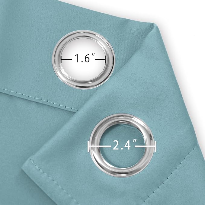 LEMOMO Blackout Curtains 66 x 84 inch/Stone Blue Curtains Set of 2 - Image 5