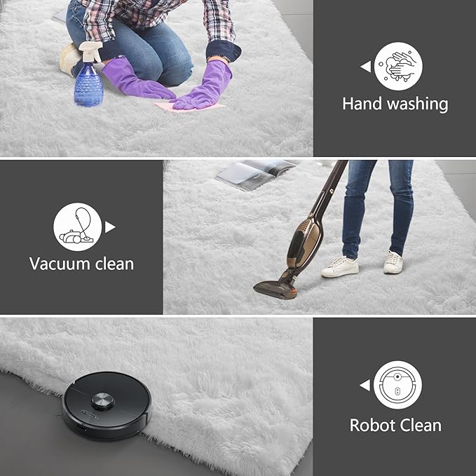 Shag Area Rugs for Living Room 8X10 Ultra Soft Fluffy Area Rugs for Bedroom Dorm - Image 8