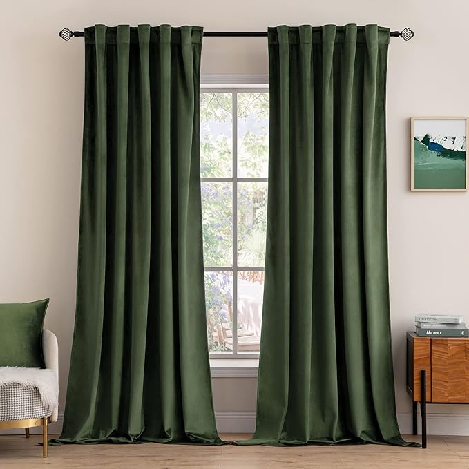 MIULEE Velvet Curtains 108 inches Long 2 Panels by MIULEE