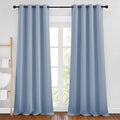 NICETOWN Vintage Blue Blackout Bedroom Curtains 96 inches Long, Grommet Thermal by NICETOWN