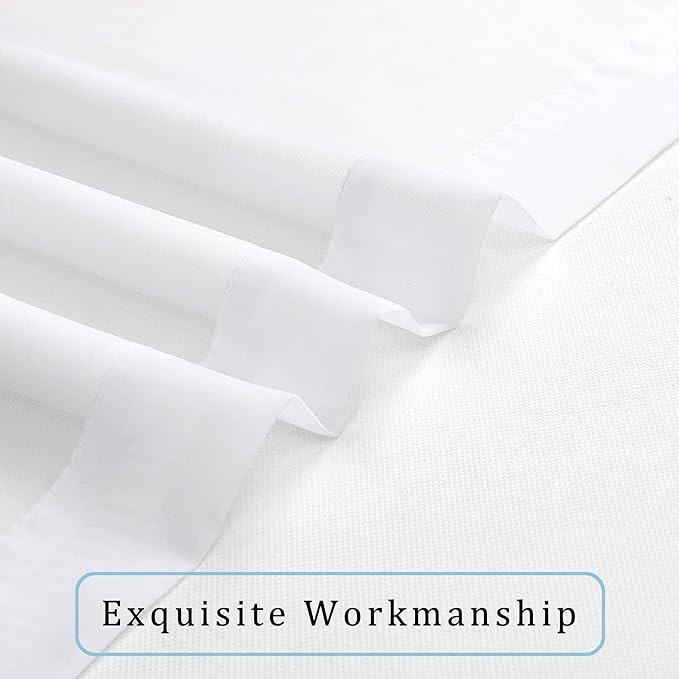 OWENIE Extra Long White Sheer Curtains 144 inch 2 Panels Set, Translucent - Image 6