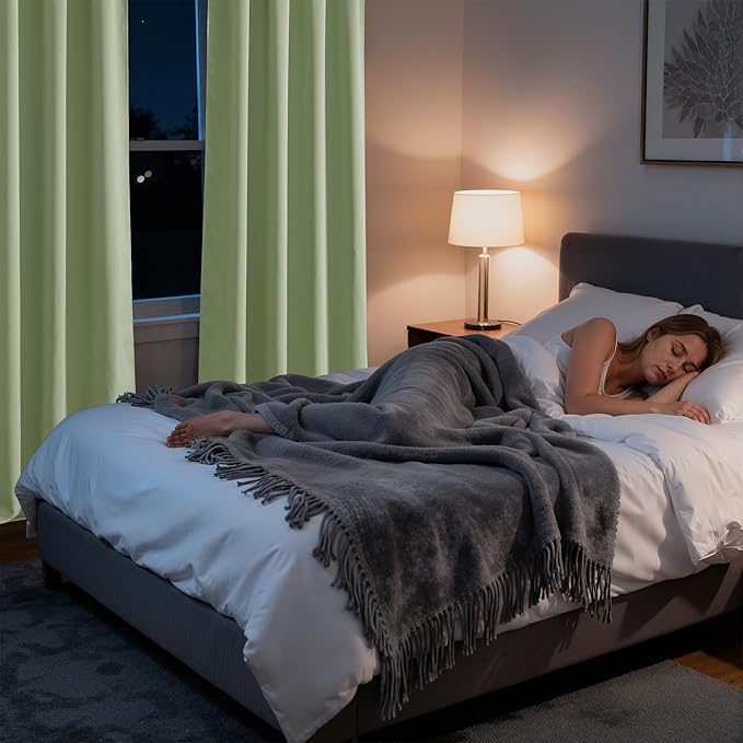 RYB HOME Bedroom Blackout Curtains 84 inches Long, 100% Blackout Thermal - Image 5