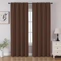 CUCRAF Brown Blackout Curtains 96 inch Length 2 Panels Set, Rod Pocket Room by CUCRAF