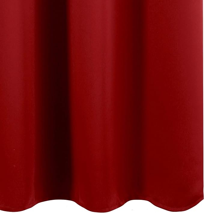 LEMOMO Red Blackout Curtains/52 x 45 Inch Length Kids Curtains/Set of 2 Panels - Image 8