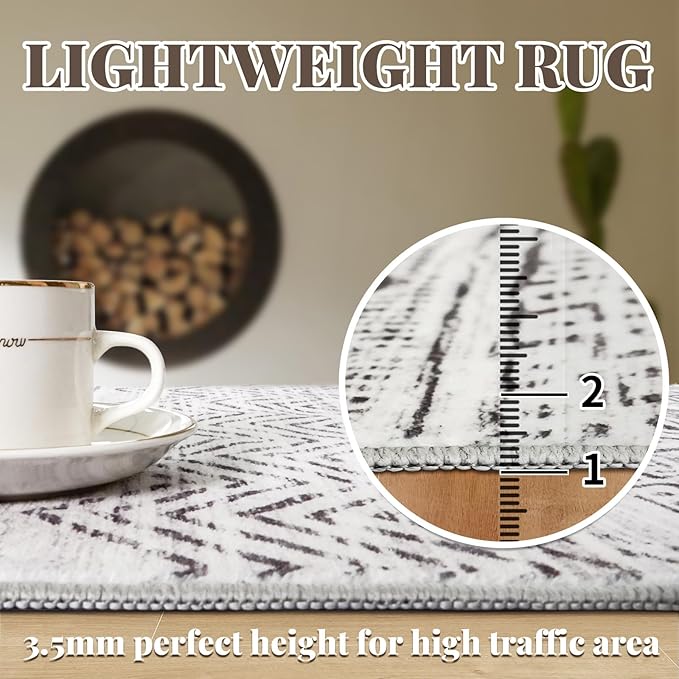 2x3 Washable Entryway Area Rug: Moroccan Small Runner Rug - Image 6