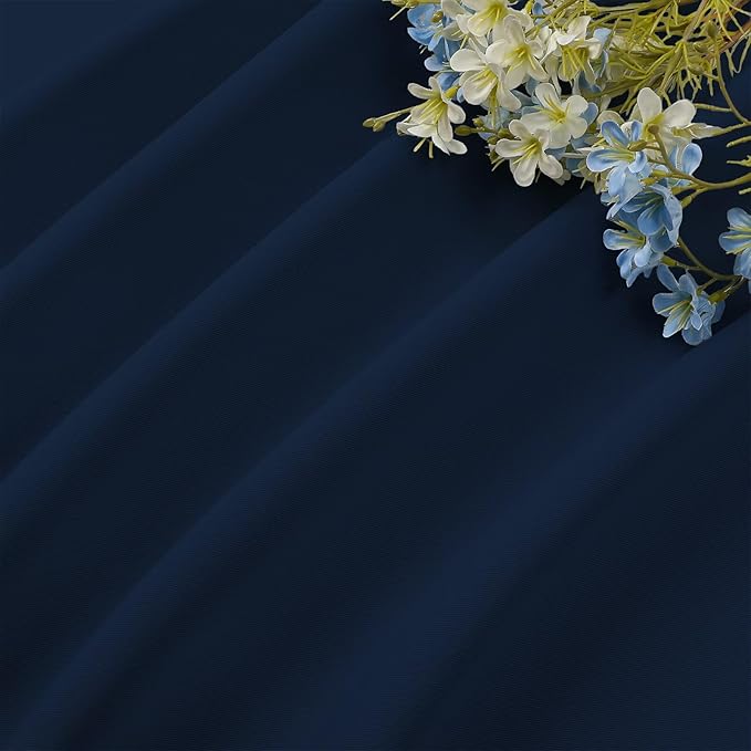 CUCRAF Navy Blue Blackout Curtains 84 inch Length 2 Panels Set, Rod Pocket Room - Image 7