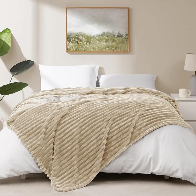 IMEET Linen Ribbed Twin Blanket - Image 7