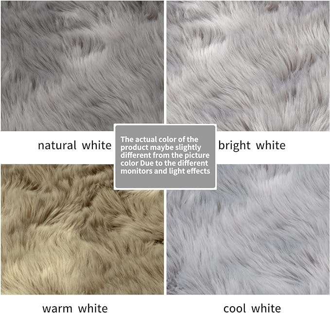Ciicool Faux Fur Rug for Bedroom, Washable Fuzzy Runner Rugs Thick Fur Area Rug - Image 8