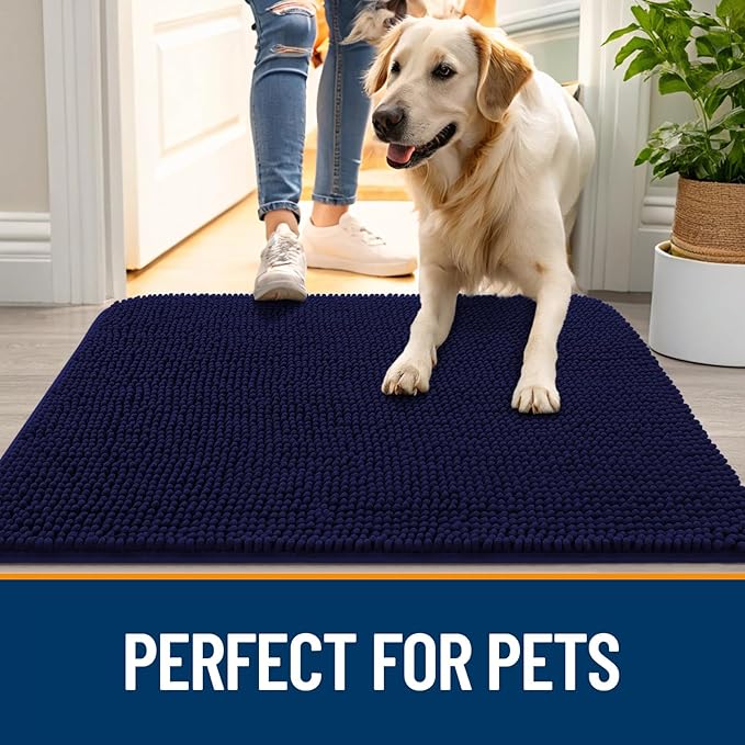 OLANLY Dog Door Mat for Muddy Paws 47x32, Absorbs Moisture and Dirt, Absorbent - Image 6