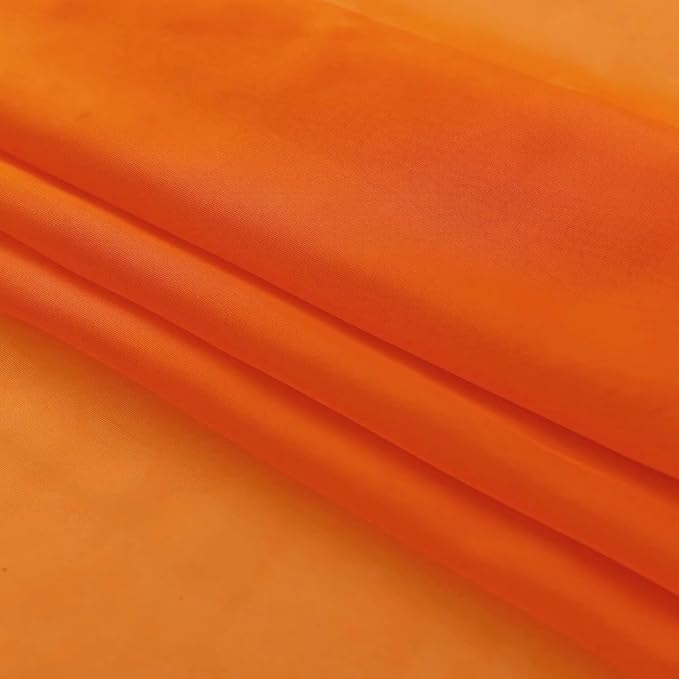 SpaceDresser Orange Sheer Curtains 4 Panels Rod Pocket Semi-Sheer Curtain 72 - Image 6