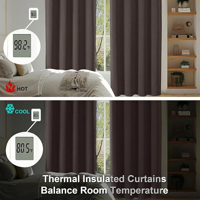 Simplebrand Chocolate Blackout Curtains - Image 7
