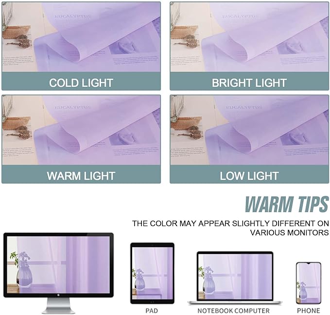Lavender Sheer Curtains 84 Inches Long 2 Panels, Elegant Airy Transparent Light - Image 6