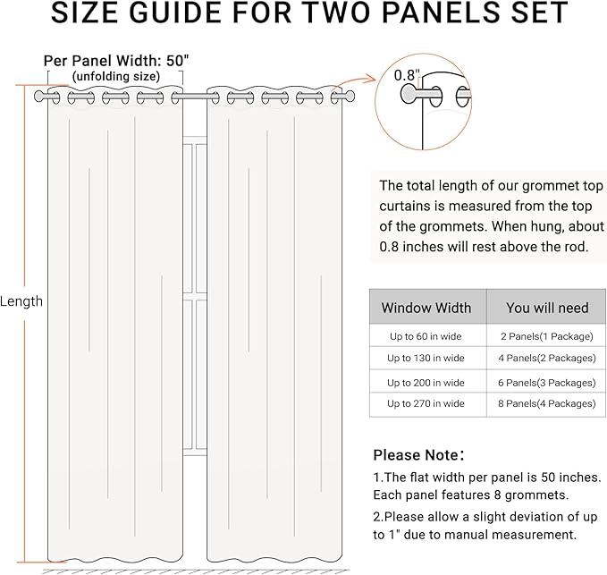 100% Blackout Shield Curtains, 2 Panels, Grommet Top, Thermal Insulated - Image 7