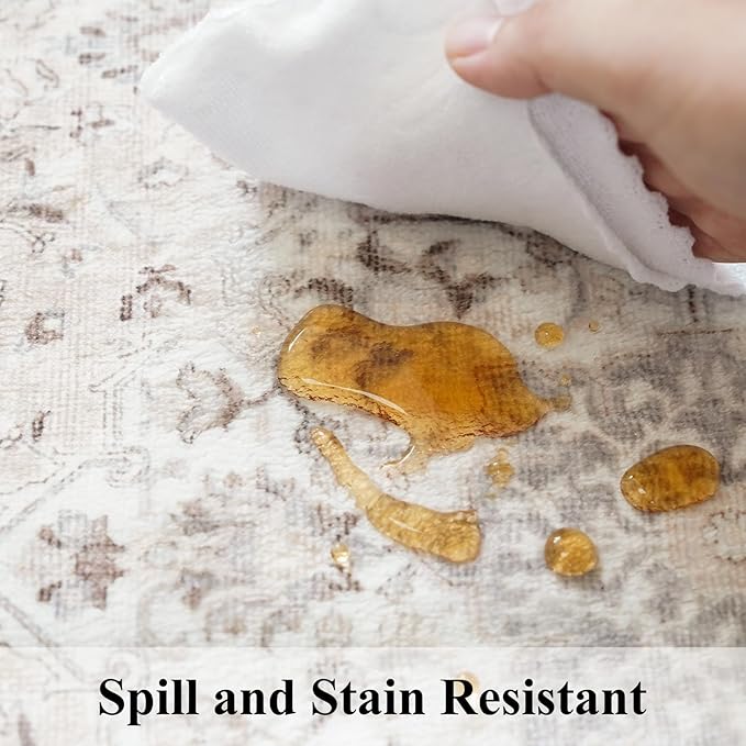 5x7 Living Room Area Rugs: Washable Non-Slip Stain Resistant Rug - Image 6