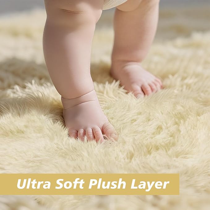 9x12 Fluffy Area Rugs for Living Room, Large Fuzzy Shag Area Rug for Bedroom - Image 3
