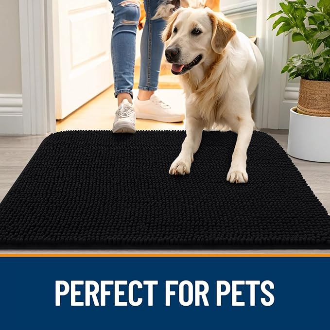 OLANLY Dog Door Mat for Muddy Paws 70x35, Absorbs Moisture and Dirt, Absorbent - Image 6