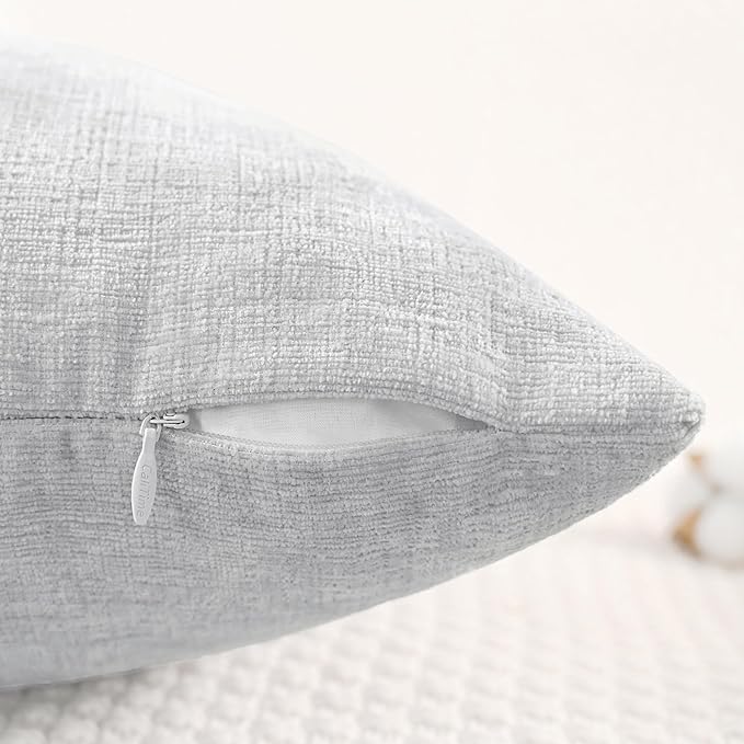 CaliTime Throw Pillow Covers Decorative 16 X 26 Inches Pack of 2 Cozy Chenille - Image 3