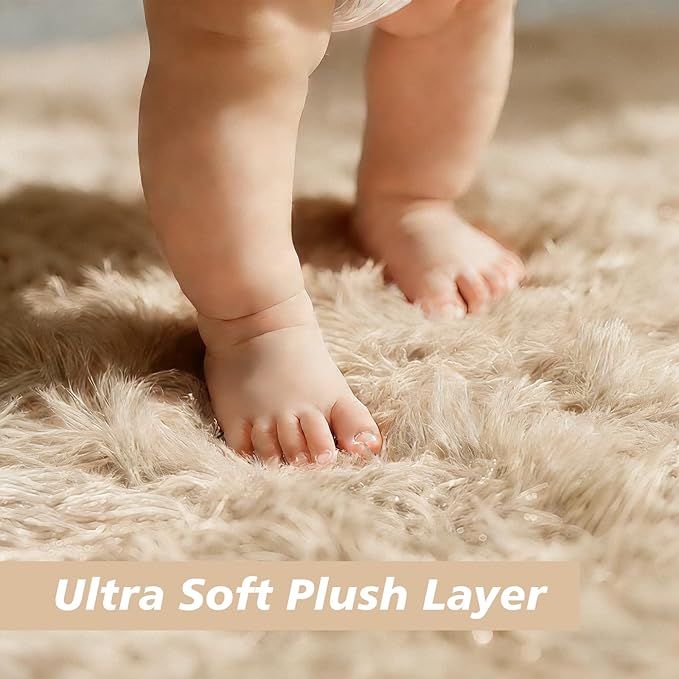 8x10 Fluffy Area Rugs for Living Room, Shag Area Rug for Bedroom - Image 2