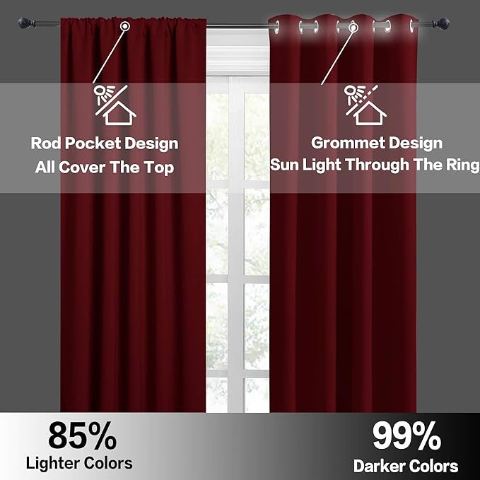 RYB HOME RV Curtains for Camper Windows, Mini Small Thermal Insulated Sunlight - Image 5