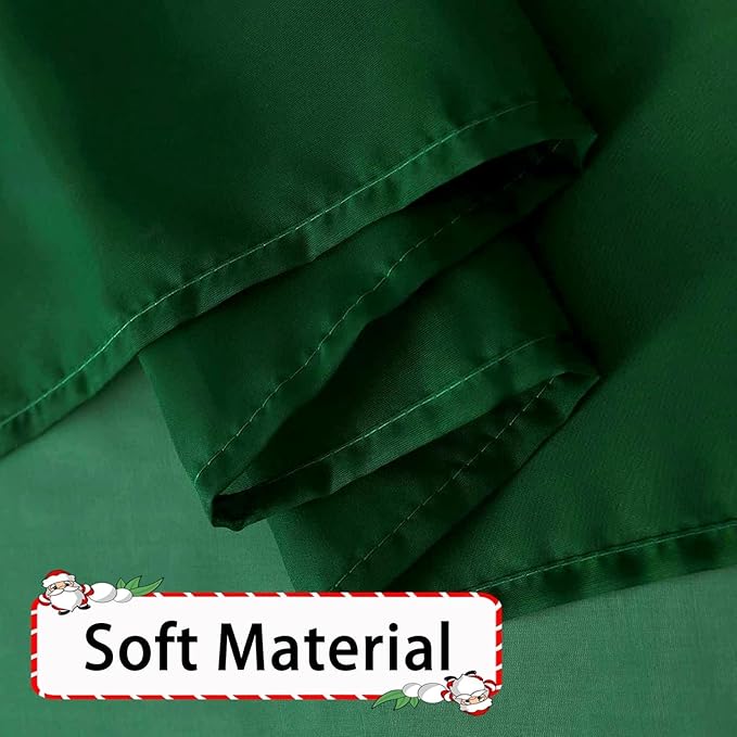 SpaceDresser Foliage Green Sheer Curtains 4 Panels Rod Pocket Semi-Sheer - Image 6
