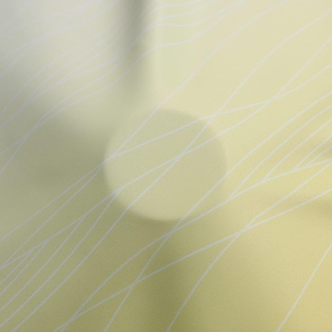 Estelar Textiler Yellow and Greyish White Blackout Curtains - Image 8
