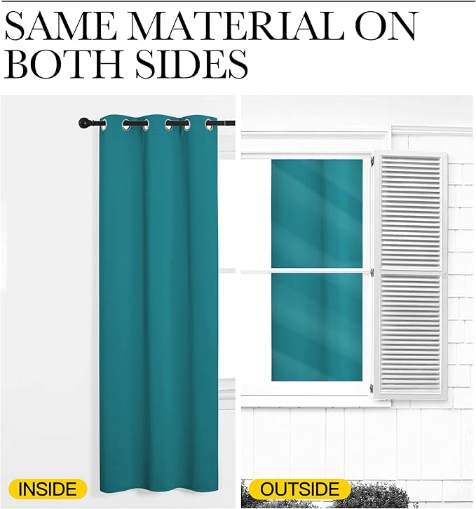 NICETOWN Room Darkening Curtains 78 inch Length 2 Panels, Thermal Insulated - Image 6
