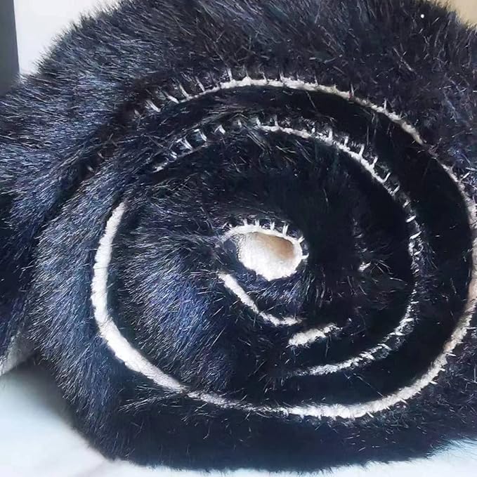 Ghouse Soft Faux Sheepskin Fur Rug 4x6 Black Fluffy Bedside Rugs Plush Rug Shag - Image 7