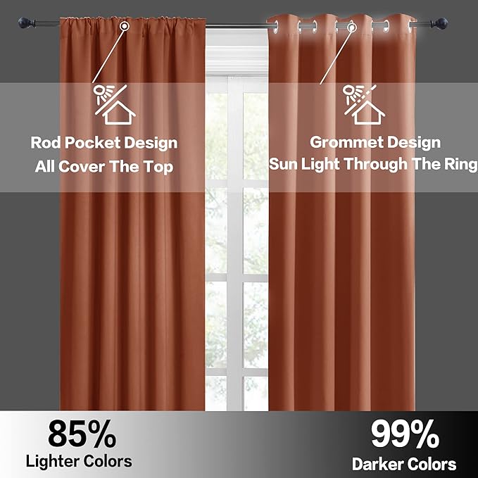 RYB HOME Short Blackout Curtains - Image 6