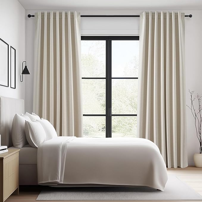 Topfinel Floor to Ceiling Curtains Drapery 108 Inches Long Black Out - Image 7
