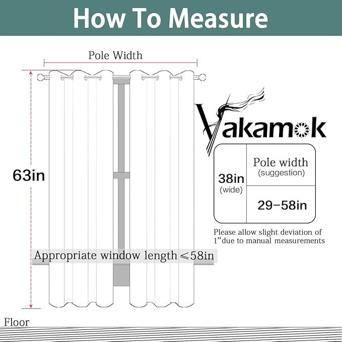 Yakamok Blackout Curtains Room Darkening Thermal Insulated Grommet top Window - Image 7