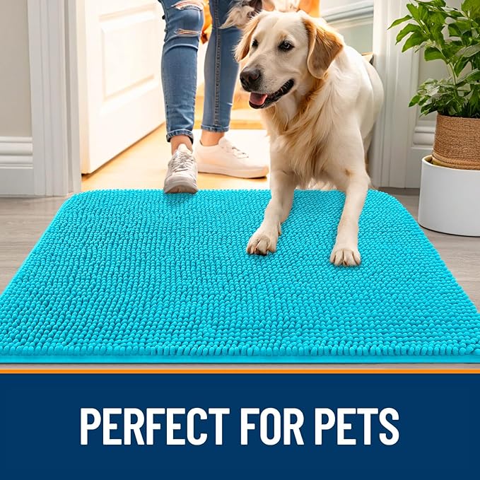 OLANLY Dog Door Mat for Muddy Paws 59x24, Absorbs Moisture and Dirt, Absorbent - Image 6