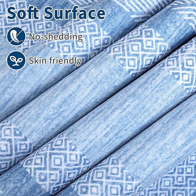 GarveeHome 2x6 Modern Bordered Runner Rug Soft Non Slip Washable Floor Carpet - Image 3