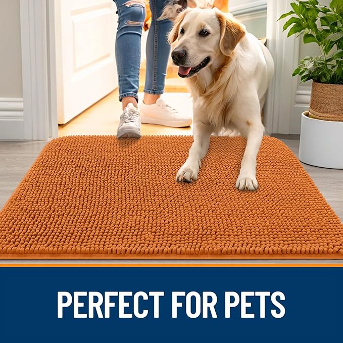 OLANLY Dog Door Mat for Muddy Paws 36x24, Absorbs Moisture and Dirt, Absorbent - Image 6