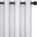 Deconovo Greyish White Curtains, Light Darkening Curtain, Thermal Insulated by Deconovo