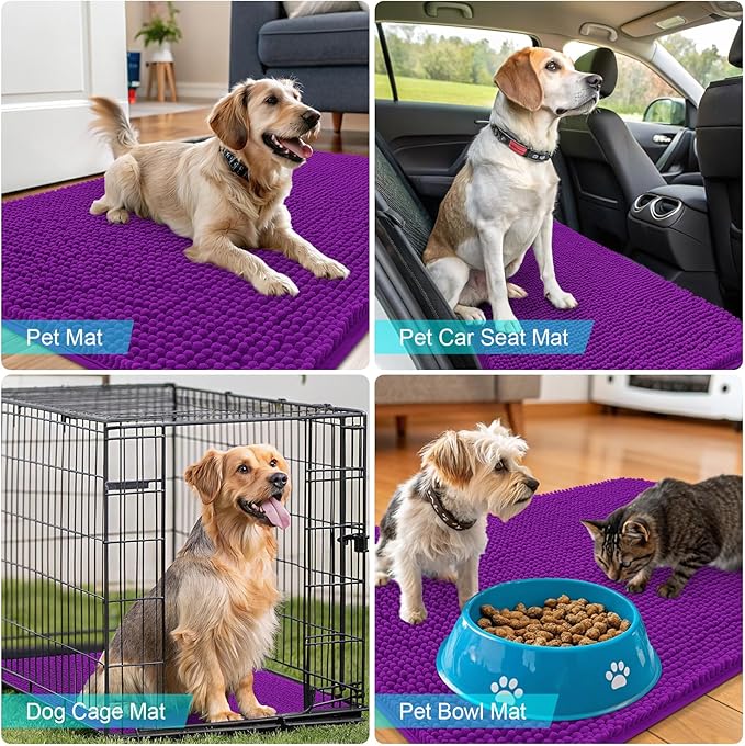 OLANLY Dog Door Mat for Muddy Paws 24x16, Absorbs Moisture and Dirt, Absorbent - Image 7