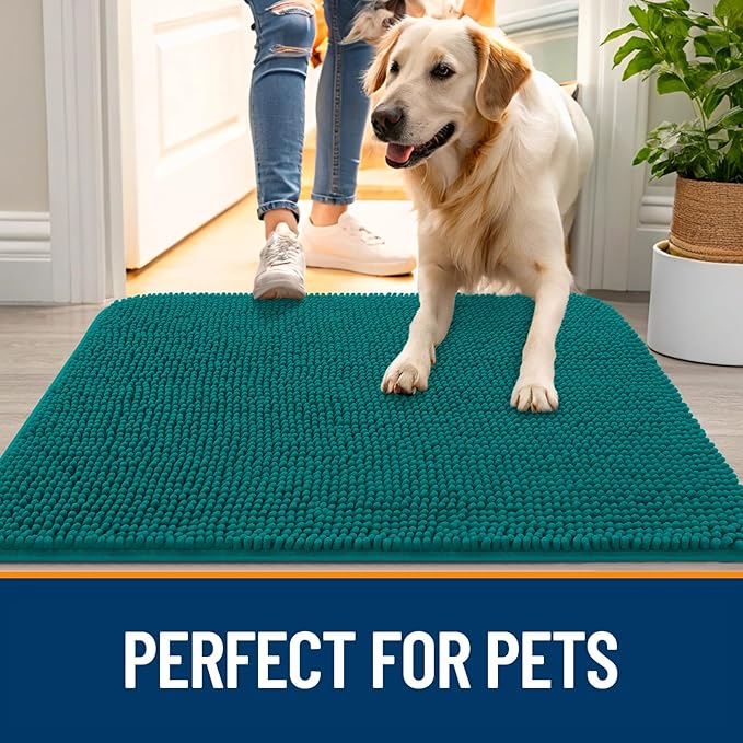 OLANLY Dog Door Mat for Muddy Paws 40x24, Absorbs Moisture and Dirt, Absorbent - Image 6