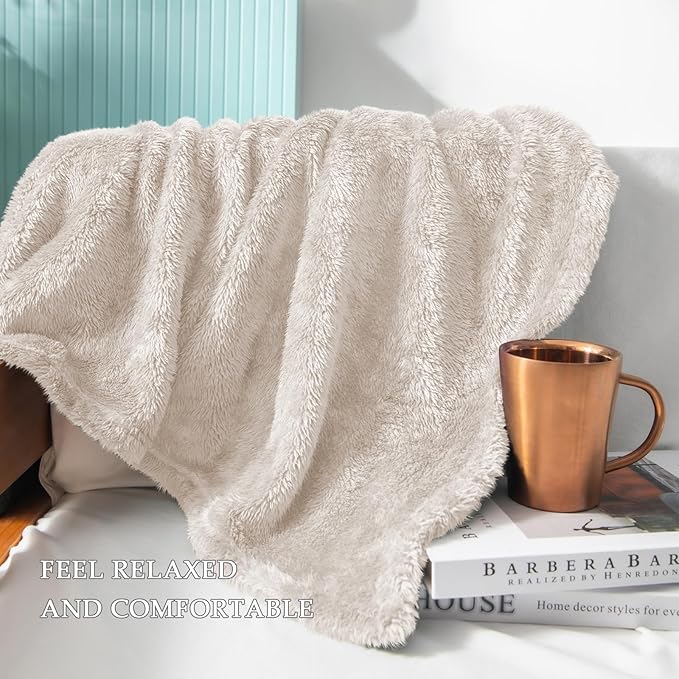 Exclusivo Mezcla Plush Fuzzy Fleece Throw Blanket Extra Large, Super Soft - Image 4