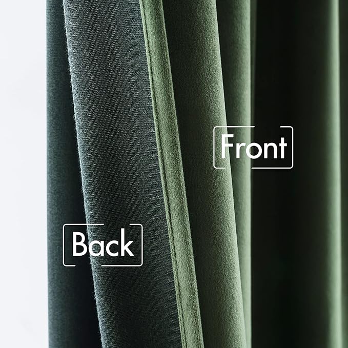 MIULEE Velvet Curtains 108 inches Long 2 Panels - Image 6
