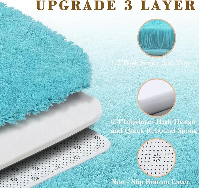 Rugs for Living Room 6x9, Alfombras para Salas Shag Large Plush Soft Area Rug - Image 5