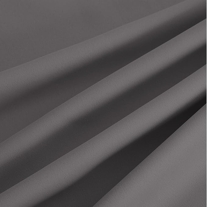NICETOWN Room Darkening Draperies Curtains Panels, 2 Panels Grey W52 x L90 - Image 8