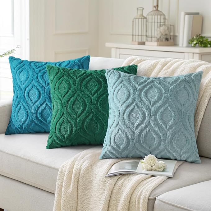 decorUhome Summer Throw Pillow Covers 12x20 Inch Set of 2, Soft Plush Faux Wool - Image 4