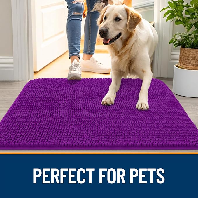 OLANLY Dog Door Mat for Muddy Paws 36x24, Absorbs Moisture and Dirt, Absorbent - Image 6