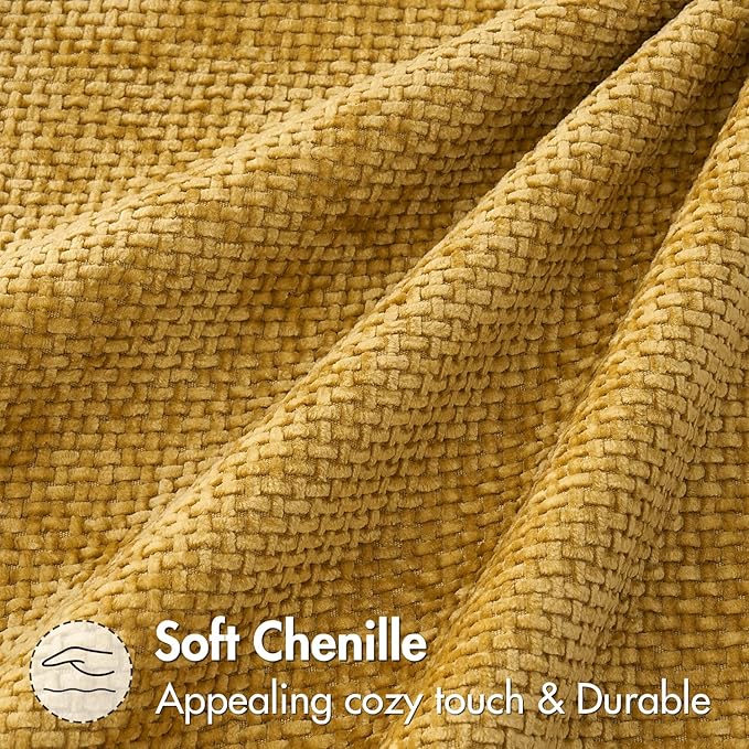 MIULEE Pack of 2 Euro Sham Pillow Covers 24x24 Inch Neutral Gold Modern Boho - Image 8