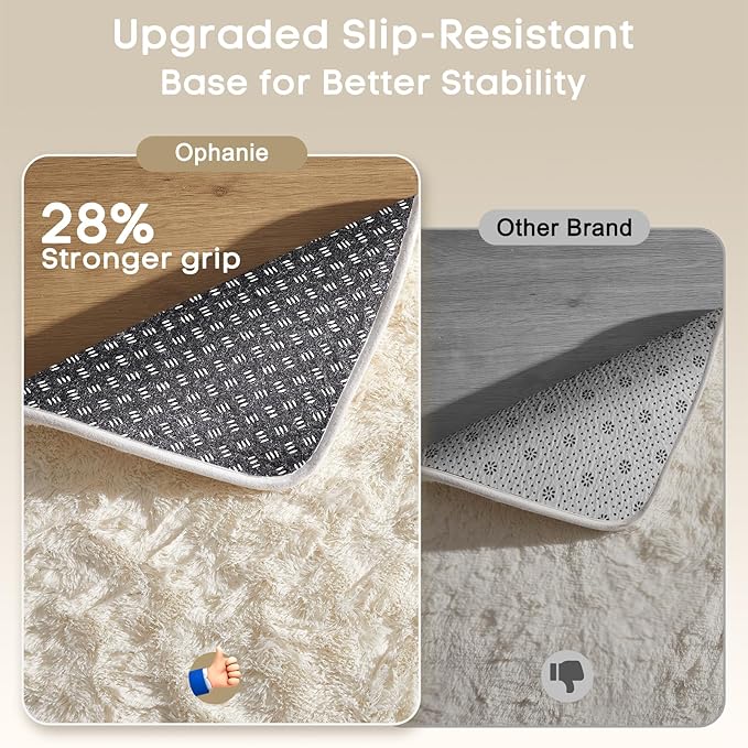 Ophanie 8x10 Area Rugs for Living Room, Upgrade Non-Slip Fluffy Soft Large Shag - Image 4