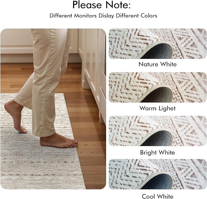 2x4 Washable Entryway Runner Rug: Moroccan Small Area Rug Soft Non Slip Door Mat - Image 8