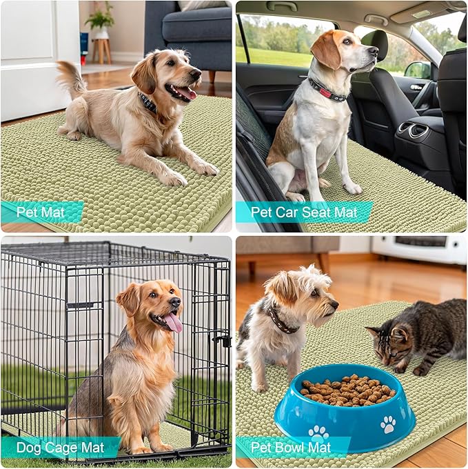 OLANLY Dog Door Mat for Muddy Paws 59x32, Absorbs Moisture and Dirt, Absorbent - Image 7