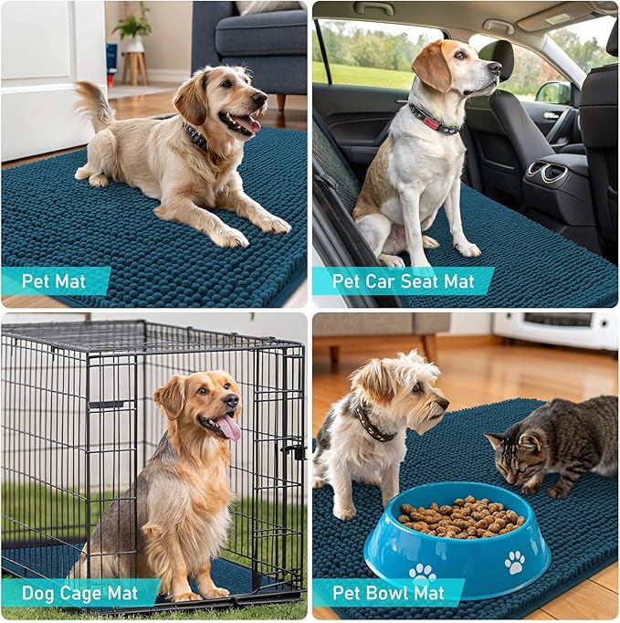 OLANLY Dog Door Mat for Muddy Paws 70x46, Absorbs Moisture and Dirt, Absorbent - Image 7
